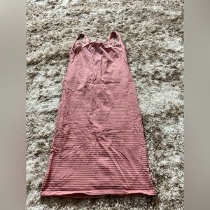 Heart and hips size large pink striped  dress